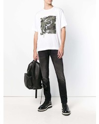 weißes Camouflage T-Shirt mit einem Rundhalsausschnitt von Diesel Black Gold