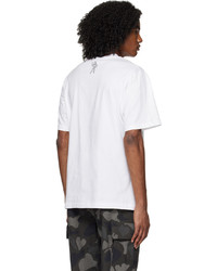 weißes Camouflage T-Shirt mit einem Rundhalsausschnitt von Billionaire Boys Club