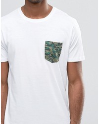 weißes Camouflage T-shirt von Brave Soul