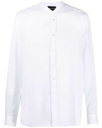 weißes Chambray Langarmhemd von Emporio Armani