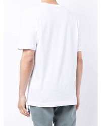 weißes T-Shirt mit einem Rundhalsausschnitt mit Chevron-Muster von Missoni