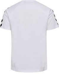weißes T-Shirt mit einem Rundhalsausschnitt mit Chevron-Muster von Hummel
