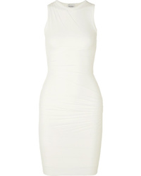 weißes figurbetontes Kleid aus Chiffon