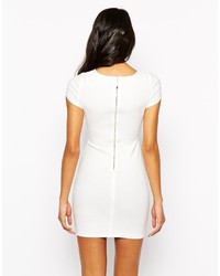 weißes figurbetontes Kleid mit Ausschnitten von Rare