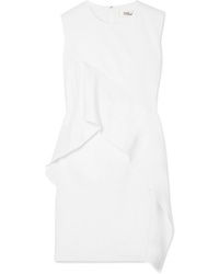 weißes figurbetontes Kleid mit Rüschen von Diane von Furstenberg