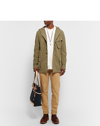 weißes Flanell Langarmhemd von Nonnative