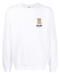 weißes Fleece-Sweatshirt von Moschino