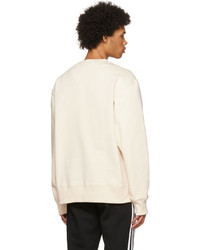 weißes Fleece-Sweatshirt von adidas Originals