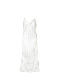 weißes gepunktetes Camisole-Kleid