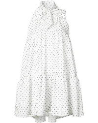 weißes gepunktetes Kleid von Lisa Marie Fernandez