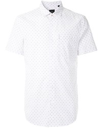 weißes gepunktetes Kurzarmhemd von Armani Exchange