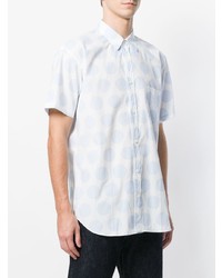 weißes gepunktetes Kurzarmhemd von Comme Des Garcons SHIRT