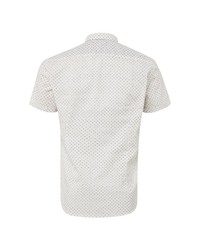 weißes gepunktetes Kurzarmhemd von Tom Tailor Denim