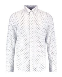 weißes gepunktetes Langarmhemd von Ben Sherman