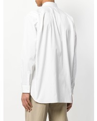weißes gepunktetes Langarmhemd von Comme Des Garcons SHIRT