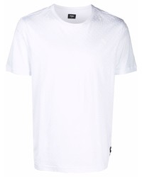 weißes gepunktetes T-Shirt mit einem Rundhalsausschnitt von Fendi