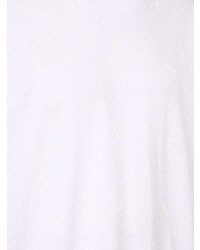 weißes gepunktetes T-Shirt mit einem Rundhalsausschnitt von Fendi