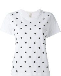 weißes gepunktetes T-shirt von Marc Jacobs