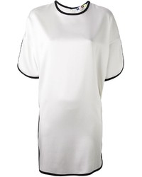 weißes gerade geschnittenes Kleid aus Chiffon von MSGM