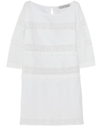 weißes gerade geschnittenes Kleid aus Häkel von Heidi Klein