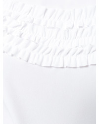 weißes gerade geschnittenes Kleid aus Seide von No.21