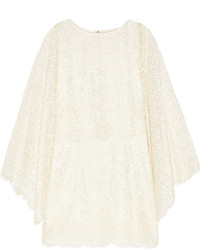 weißes gerade geschnittenes Kleid aus Spitze von Dolce & Gabbana
