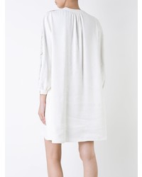 weißes gerade geschnittenes Kleid aus Spitze von Chloé