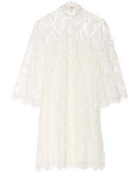weißes gerade geschnittenes Kleid aus Spitze von Marchesa