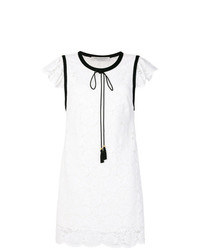 weißes gerade geschnittenes Kleid aus Spitze von Philosophy di Lorenzo Serafini