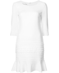 weißes gerade geschnittenes Kleid von Oscar de la Renta