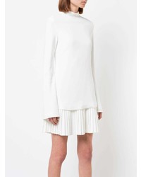 weißes gerade geschnittenes Kleid von Brandon Maxwell