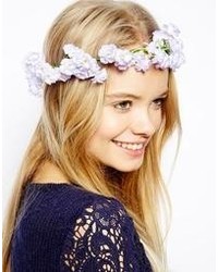 weißes Haarband mit Blumenmuster von Asos