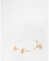 weißes Haarband mit Blumenmuster von Orelia