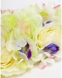 weißes Haarband mit Blumenmuster von Johnny Loves Rosie