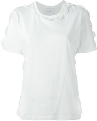 weißes Häkel T-Shirt mit einem Rundhalsausschnitt von Simone Rocha