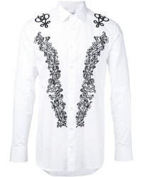 weißes Hemd mit Blumenmuster von Alexander McQueen