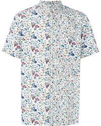 weißes Hemd mit Blumenmuster von Paul Smith