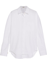 weißes Hemd mit Fischgrätenmuster von Balenciaga