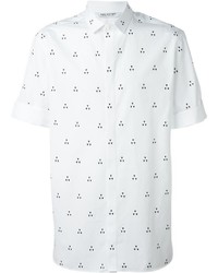 weißes Hemd mit geometrischem Muster von Neil Barrett