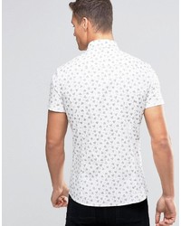 weißes Hemd mit geometrischem Muster von Asos