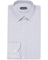 weißes Hemd mit Hahnentritt-Muster von Tom Ford