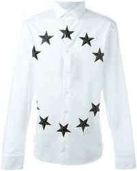 weißes Hemd mit Sternenmuster von Philipp Plein