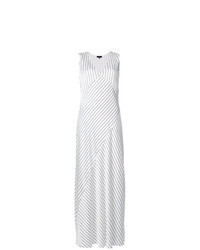 weißes horizontal gestreiftes Camisole-Kleid