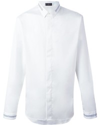 weißes horizontal gestreiftes Hemd von Christian Dior