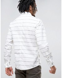 weißes horizontal gestreiftes Hemd von Esprit