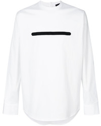 weißes horizontal gestreiftes Hemd von DSQUARED2
