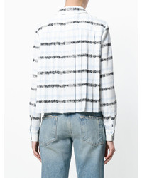 weißes horizontal gestreiftes Hemd von Armani Jeans