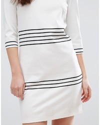 weißes horizontal gestreiftes Kleid von Vila