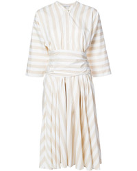 weißes horizontal gestreiftes Kleid von Tome