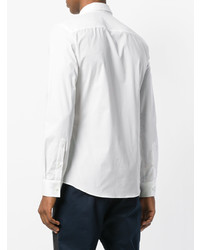 weißes horizontal gestreiftes Langarmhemd von Les Hommes Urban